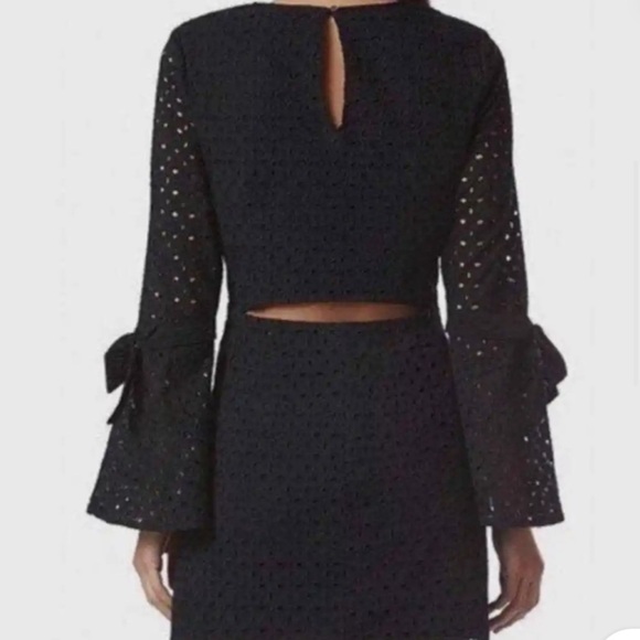 NWT - Anthropologie | Avec Les Filles Black Eyelet Dress - Size Medium - Picture 2 of 2